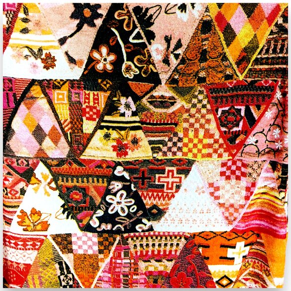 Western Connection-Women's Tank Top-MEDIUM-Orange-Black-Yellow-Casual Crew Neck - Picture 7 of 9